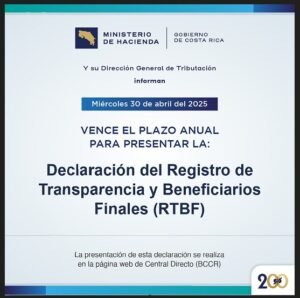 Presentación de la Declaración Anual de Accionistas (Beneficiarios Finales) para el 30 de Abril de 2025